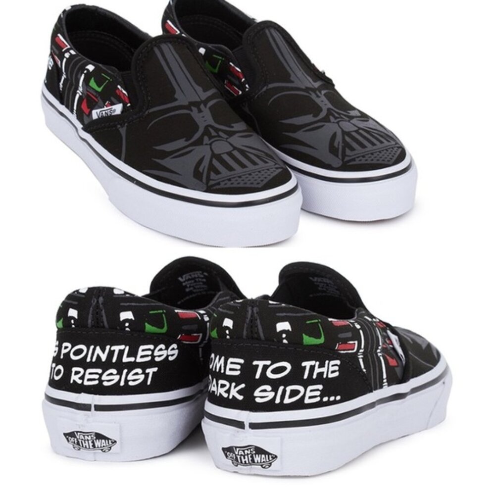 VANS Slip On Star Wars Darth Vader Sneakers Kids/Youth Size 2.5